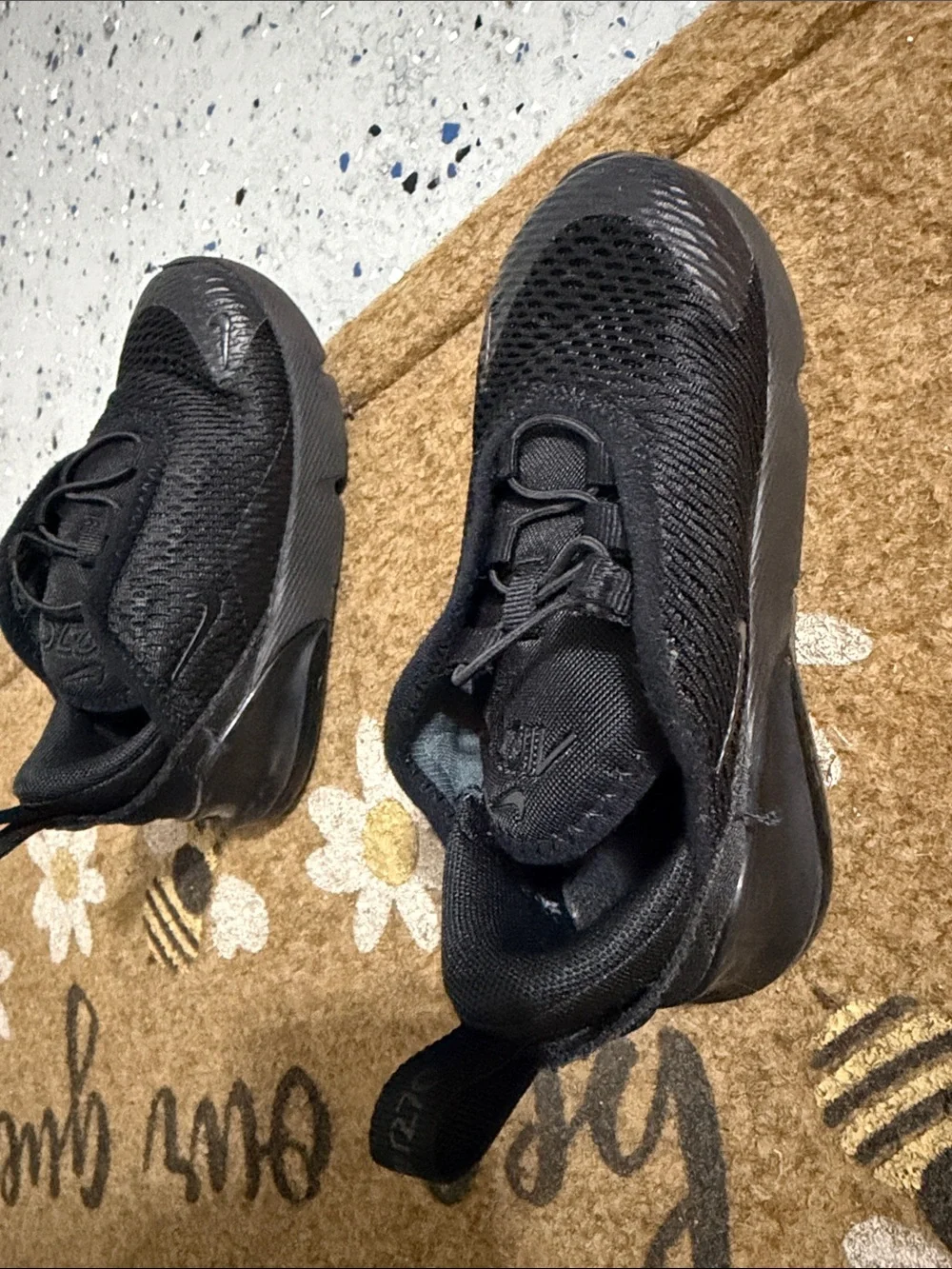 Nike Kids' Black Air 270 Slip-On Sneakers